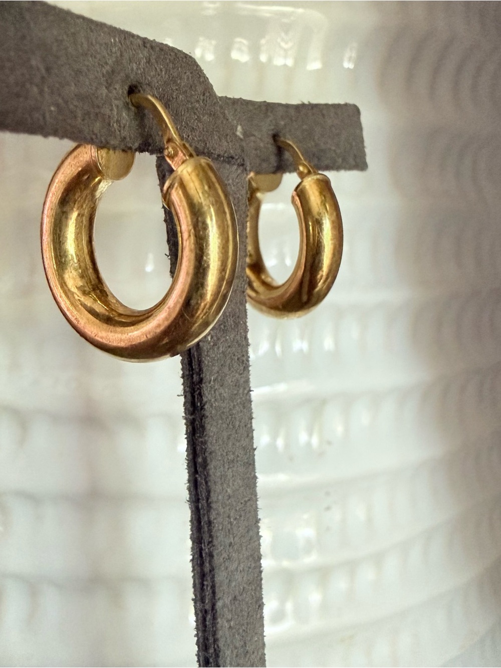 Dyadema 925 Sterling Silver Gold Hoop Earrings
